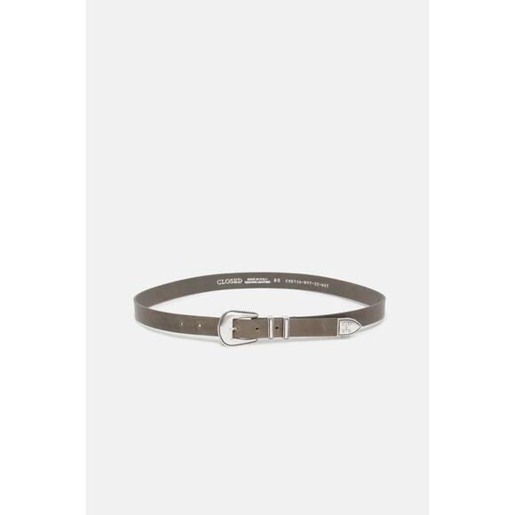 NEW CLOSED women\'s leather belt in clover green